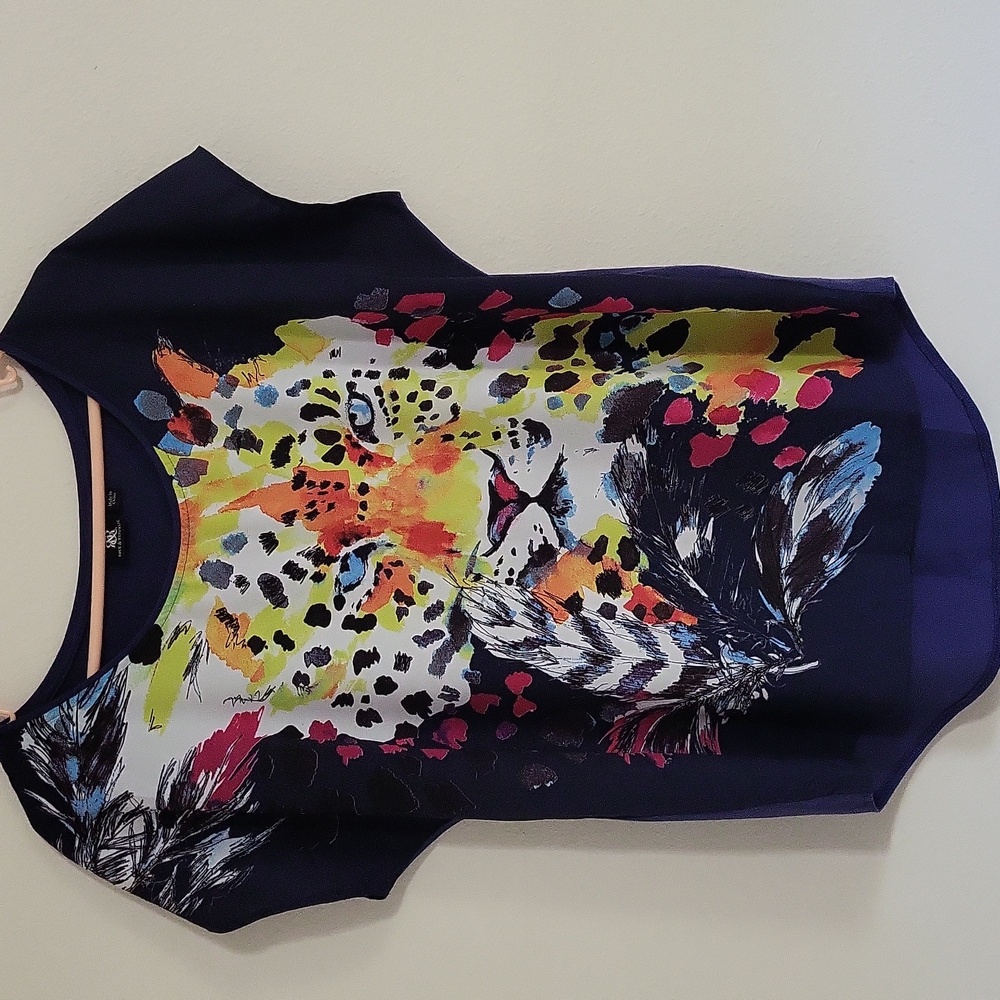 Rock & Republic Colorful Leopard Top